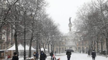 El temporal de nieve pasa por Pamplona sin dejar apenas incidencias