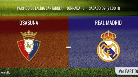 Osasuna-Real Madrid en directo: sigue la narración minuto a minuto