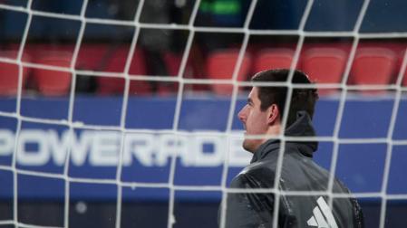 Thibaut Courtois, guardamenta belga del Real Madrid, en Pamplona