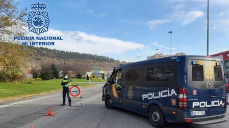 Control de la Policía Nacional.