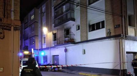 Vivienda de Marcilla en la que se ha producido el incendio