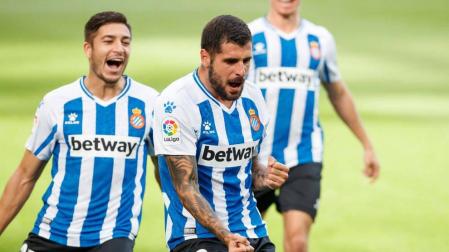 Fran Mérida, con la camiseta del Espanyol.