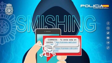 La Policía alerta de un ciberataque que suplanta a Correos mediante un SMS
