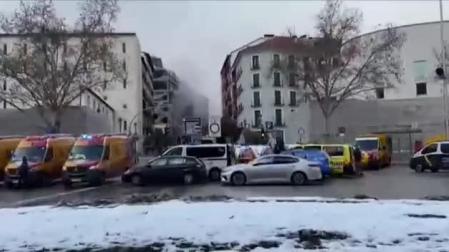 Explosión en un edificio del centro de Madrid