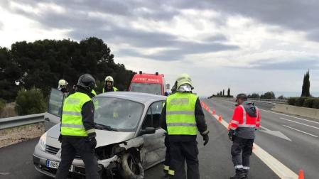 Accidente en la A68 con Policía Foral