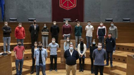 Imagen de la celebración del Parlamento joven de Navarra.