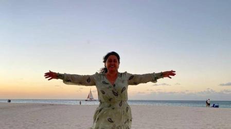 Arantxa Santos Amatria, una pamplonesa en Aruba, “isla de la felicidad”
