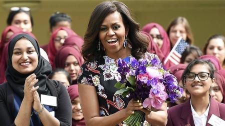 Michelle Obama en Londres para promover su trabajo benéfico