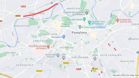 Estos son los cortes de tráfico de este jueves en Pamplona