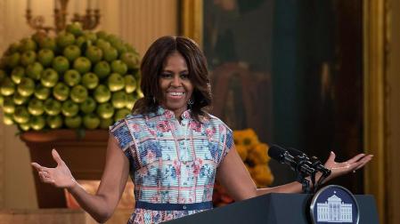 Michelle Obama promete dejar las patatas fritas