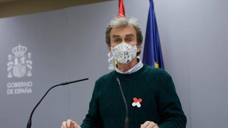 El director del Centro de Coordinación de Alertas y Emergencias Sanitarias (CCAES), Fernando Simón, en la rueda de prensa