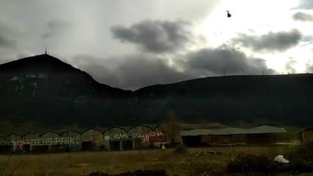 Rescate en helicóptero en el barranco de Diablozulo de la Higa de Monreal