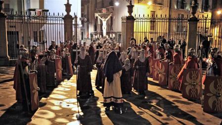 El paso del Cristo Alzado permanece en la catedral desde el traslado de 2020