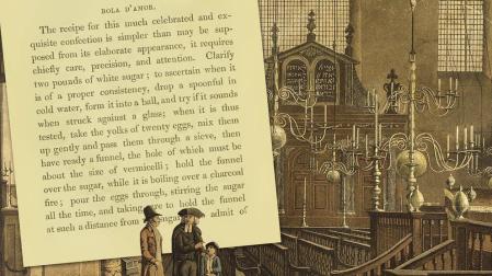Receta de Judith Montefiore, y sinagoga sefardí Bevis Marks, en Londres 1817. jewish museum