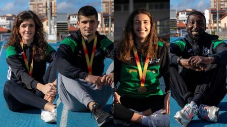 El cuarteto de oro del atletismo navarro