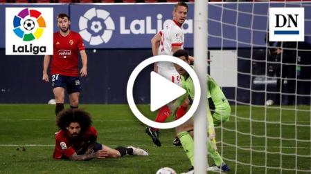 Resumen del Osasuna 0-2 Sevilla en vídeo: gol de Luuk de Jong (0-2)