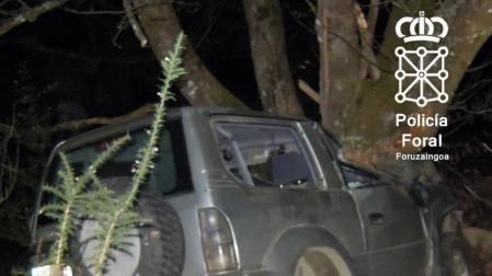 Fallece un hombre de 81 de Goizueta tras chocar contra un árbol