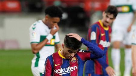 Pedri se pierde el partido de El Sadar por una lesión en el sóleo