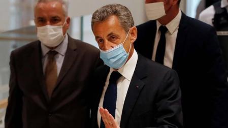 Sarkozy a su llegada a la corte donde ha sido juzgado por corrupción y tráfico de influencias