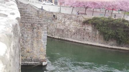ASí ha quedado la restauración del Puente de Santa Engracia de Pamplona.