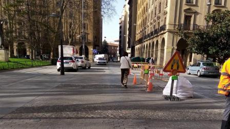 Obras de mejora de la calzada de la calle González Tablas