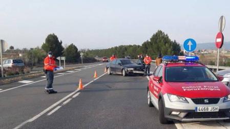 Cuatro heridos en una colisión en la N-121, en Olite