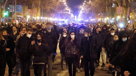Nueva manifestación por Hasel en Barcelona se celebra sin incidentes