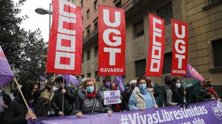 Las instituciones y diferentes colectivos de Navarra han organizado este lunes, 8 de marzo, diferentes actos para celebrar el Día Internacional de la Mujer.