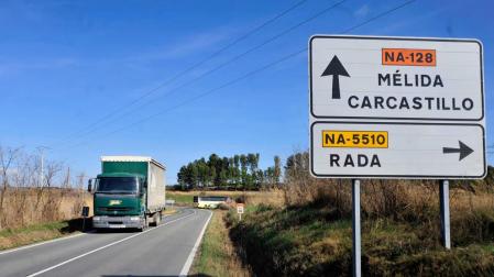 Declarada urgente la expropiación de afectados por las obras de la NA-128 entre Caparroso y Mélida