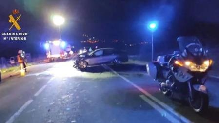 Un herido grave en un accidente de tráfico a la altura de Tiebas-Muruarte de Reta