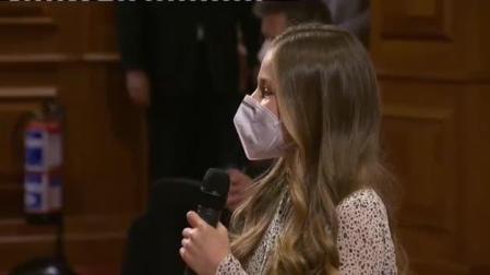 Leonor acude al instituto Cervantes en su primer acto institucional en solitario