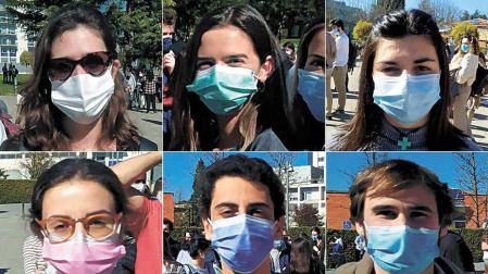 De izquierda a derecha y de arriba abajo, Aurora Barbero, Clara Martínez, Ariane Ejido, Andrea Lizarralde, Andrés Linares y Gonzalo Maortua.