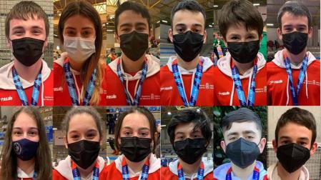 12 medallas en el nacional de lucha para Navarra