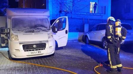 Incendiada una autocaravana en Astrain