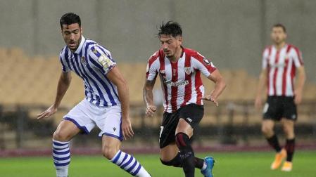 La Real Sociedad se proclamó campeona de la Copa del Rey de la pasada temporada, aplazada por la pandemia de coronavirus, al ganar por 0-1 al Athletic Club con un gol de penalti marcado por Mikel Oyarzábal.