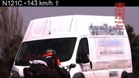 La Policía Foral denuncia por siete infracciones a un motorista de Cascante