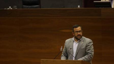 Javier Remírez, este jueves en el Parlamento foral.