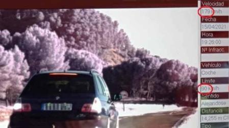 Imputado un conductor por circular a 179 km/h en la carretera Allo-Sesma