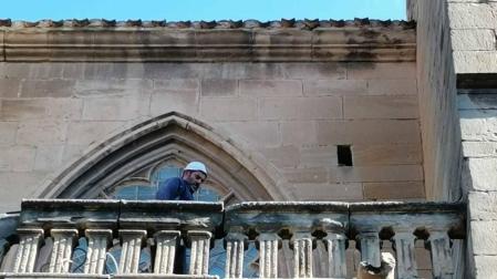 Estado en que quedó una de las dos figuras tras el desprendimiento.