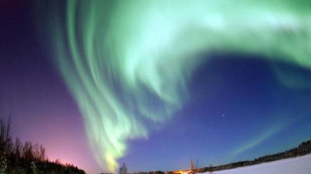 Aurora boreal en Alaska