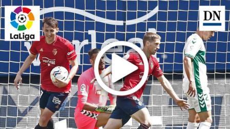 Resumen del Osasuna 2-0 Elche en vídeo: gol de Diego González (2-0)