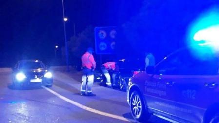 La Policía Foral realizó el test de drogas al conductor, quien dio positivo en tres sustancias