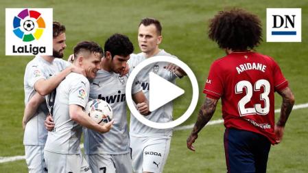 Resumen del Osasuna 3-1 Valencia en vídeo: gol de Gameiro (1-1)