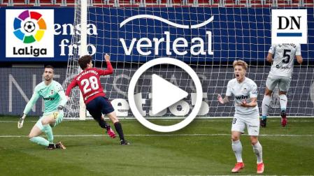Resumen del Osasuna 3-1 Valencia en vídeo: gol de Javi Martínez (1-0)