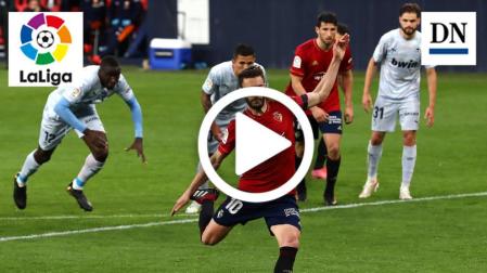 Resumen del Osasuna 3-1 Valencia en vídeo: gol de Roberto Torres (3-1)