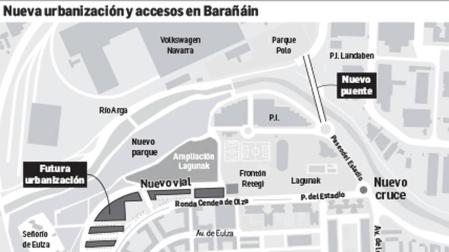 Barañáin acuerda una encuesta sobre la conexión por Landaben