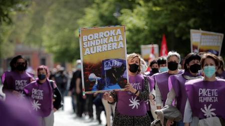 Una marcha rechaza en Pamplona la detención de sindicalistas de LAB