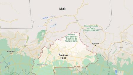 Mapa de Burkina Faso.