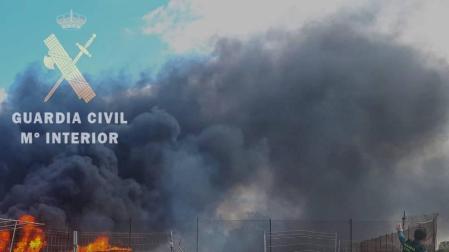 4.000 metros cuadrados calcinados en unos invernaderos de Cadreita