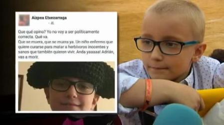 "Adrián, vas a morir", el mensaje de una antitaurina a un niño con cáncer